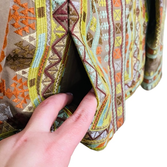 Coldwater Creek Multicolor Embroidered Blazer gorgeous embroidery - Picture 5 of 12
